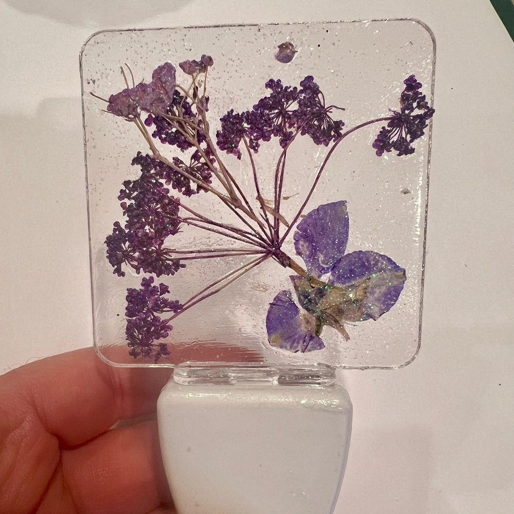 Purple Floral Night Light